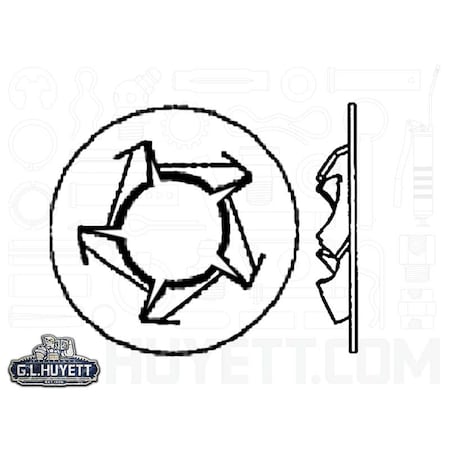 A Raymond Tinnerman Pushon 0.625 x 0.014 ScrSz 5/16-18 SS302 EFPOR-PT312010-239/B